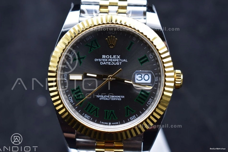 SS SS TopPick ARF DateJust 126333 620 SH3235 1:1 Bracelet Jubilee (Gain YG Green Roman Edition Best Gray 904L YG on Weight) 41 Dial Steel 0911